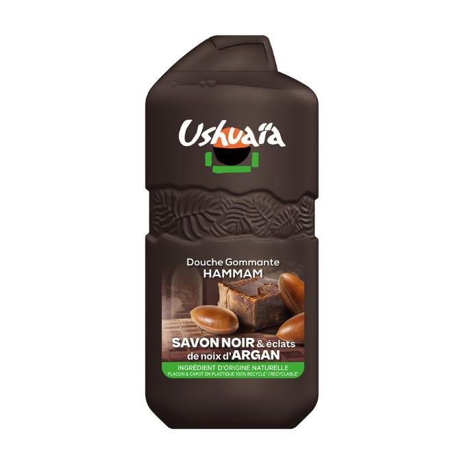 Gel Douche Gommante Hammam Savon Noir Et Éclats D'argan